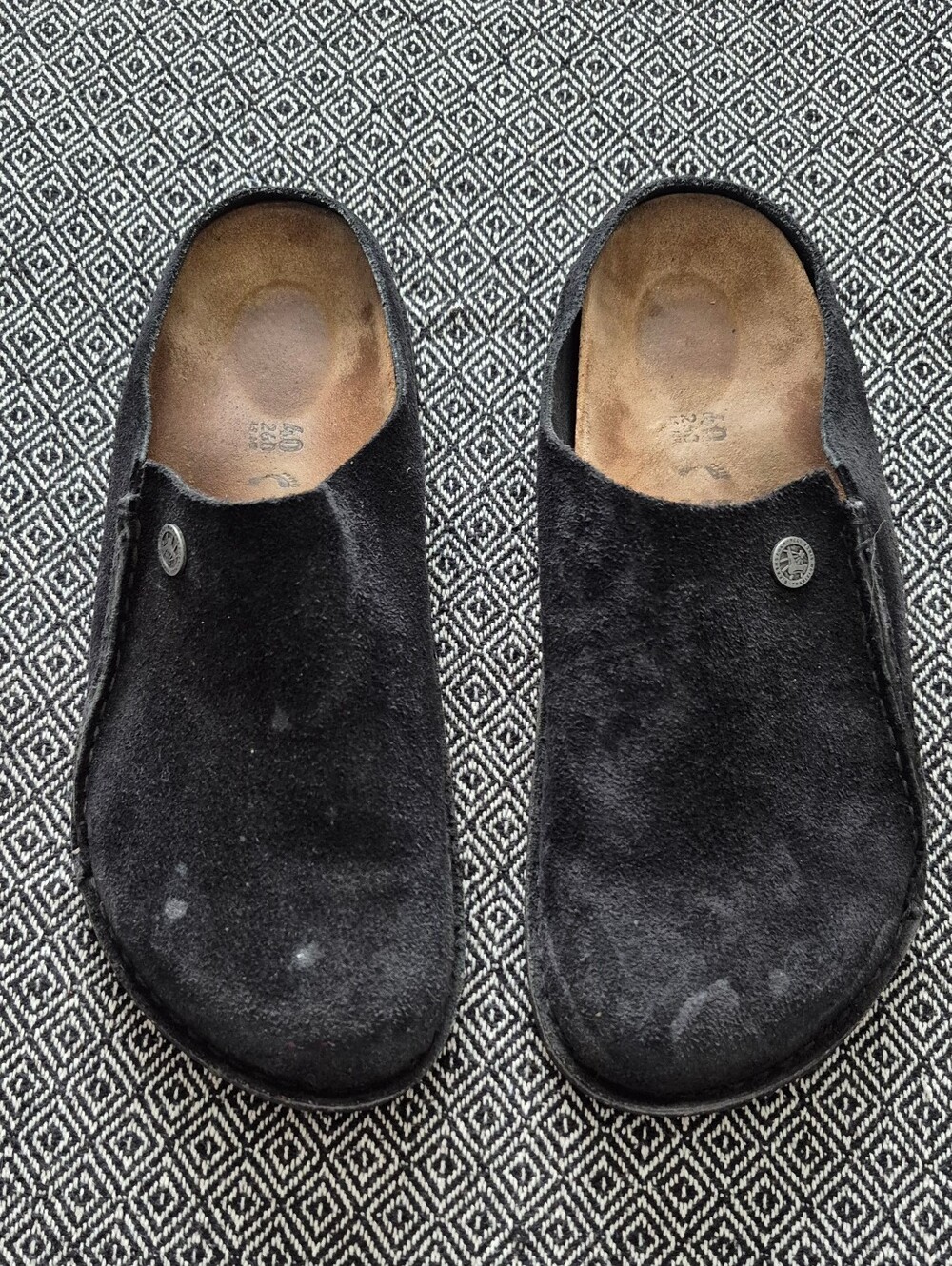 Birkenstock Zermatt Black Suede Mules / Slippers Size 9 (40) - Picture 3 of 11